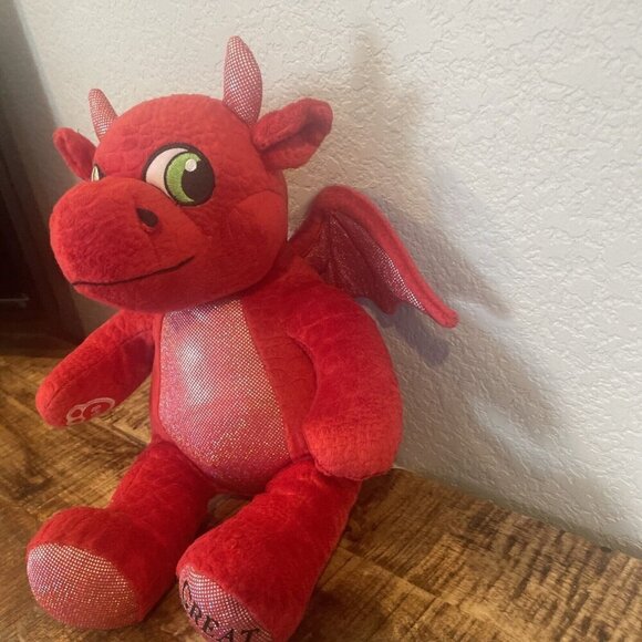 Build A Bear Magic Quest Ellie Red Dragon Plush 15 Inch Great Wolf Lodge! BAB - Picture 4 of 8